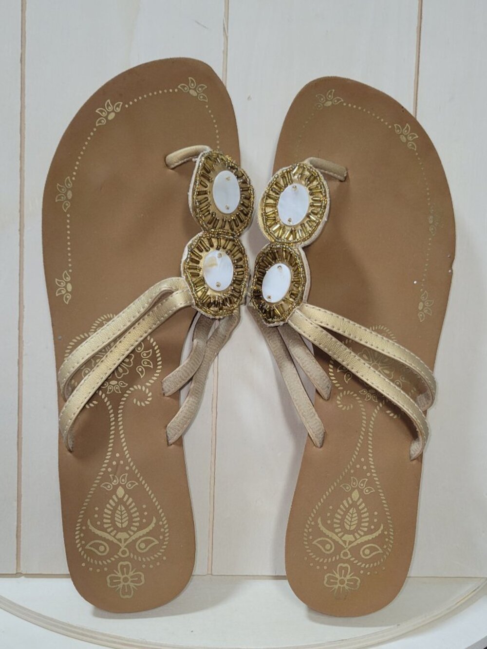Generic Gold Tan Thong Sandals [Item #SST05]